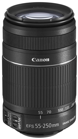 Canon EF-S18-55mm IS Ⅱ & 55-250mm IS Ⅱ Canon EF-S 55-250mm f/4-5.6 IS II Black Lens - CeX (UK): - Buy